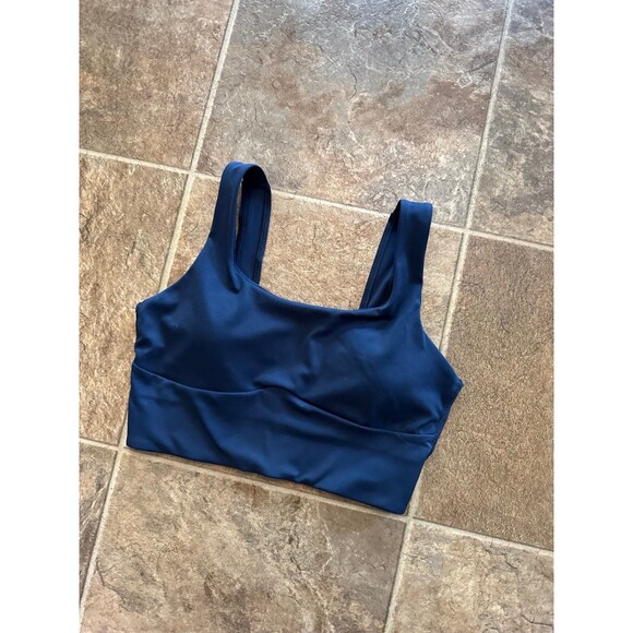 Gymshark Longline Sports Bra Navy Size Small - Picture 2 of 9